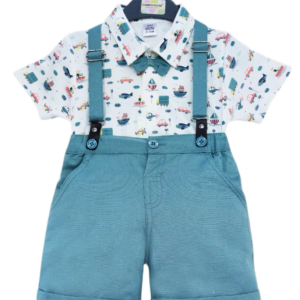 Baby boys / birthday or party wear green outfit (3pcs)