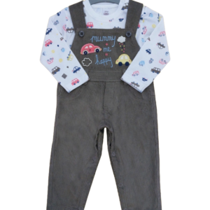 2pcs / Baby boys dungaree set like romper type