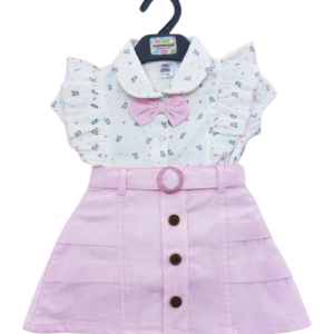 Baby girl T-shirt and skirt (3pcs)