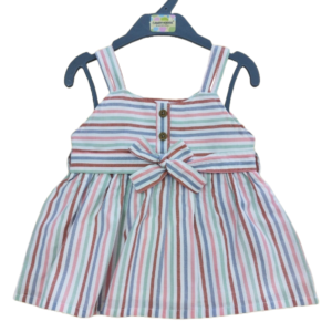 Baby girl striped outfit sleeveless frock