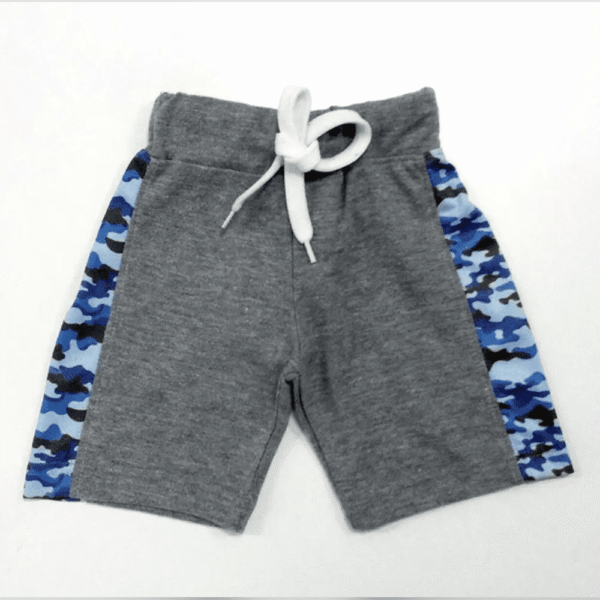 Gray Coloured Knee Lenght Short For Kids