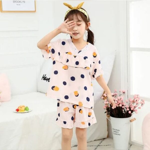 Pink Half Sleeves All Over Printed Sleepwear sets