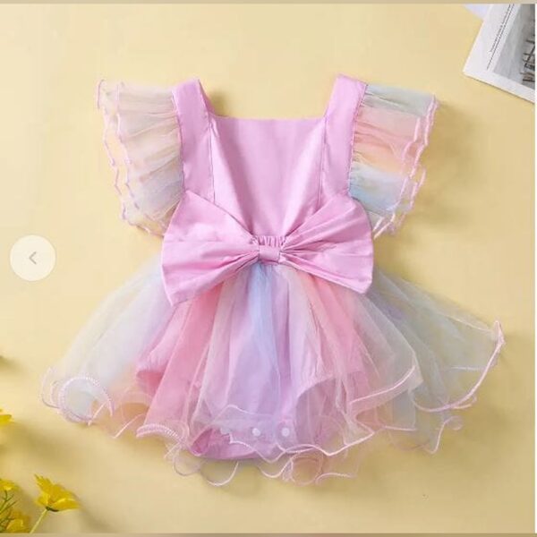 Girls Pink Ruffled Onesies