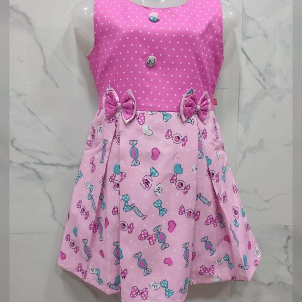 Girls pink floral frock