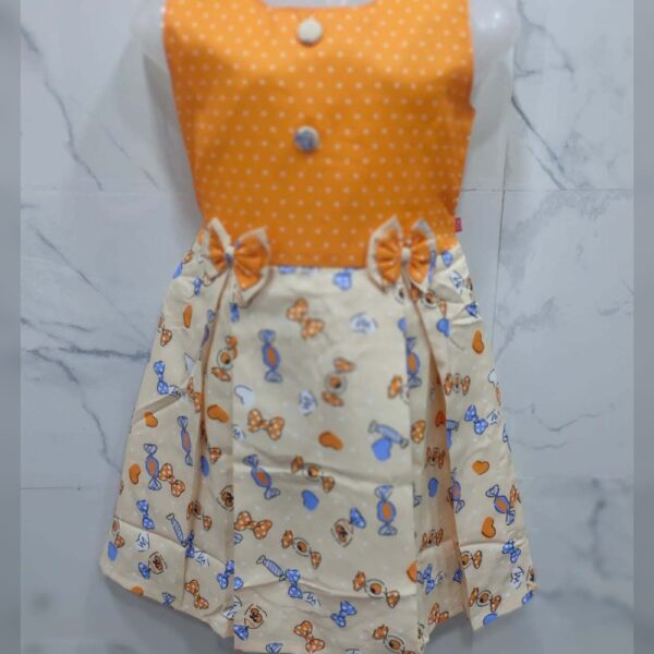 Girls orange floral frock