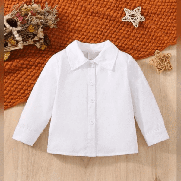 Baby Boy Button Front Solid Shirt