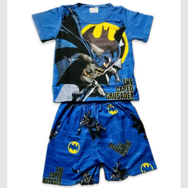 Blue Batman printed tshirts and shorts set