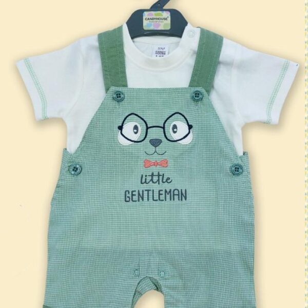Baby boy/ gentalmen pinafore with white t-shirt/2pcs
