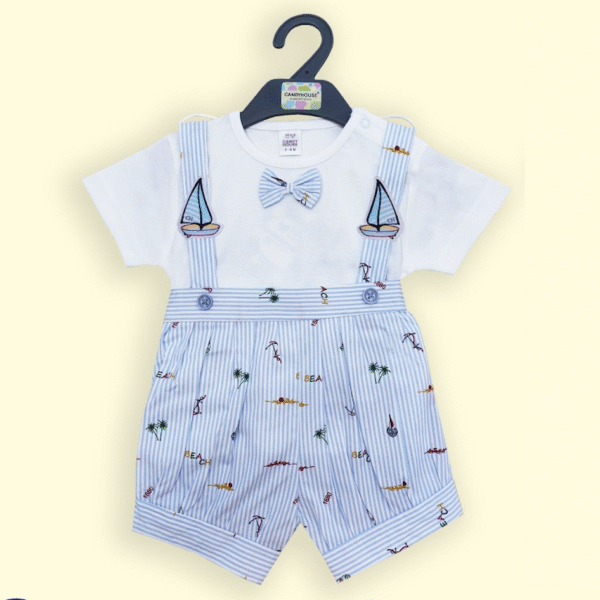 Baby boy & girl romper type casual out fit ( blue colour )