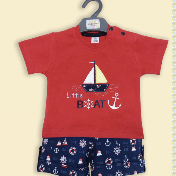 Bay boy /little boat printed t-hit and short /casual wear/2pcs