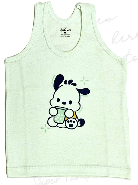 Baby boy / doll printed vest green