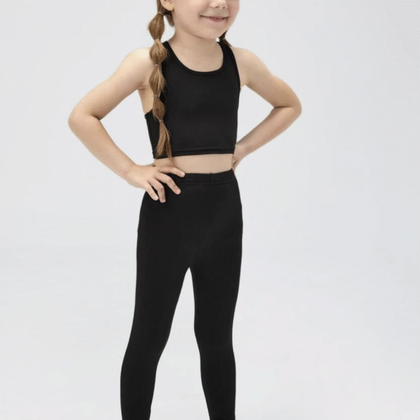 Young Girl Racerback Crop Tank Top & Leggings