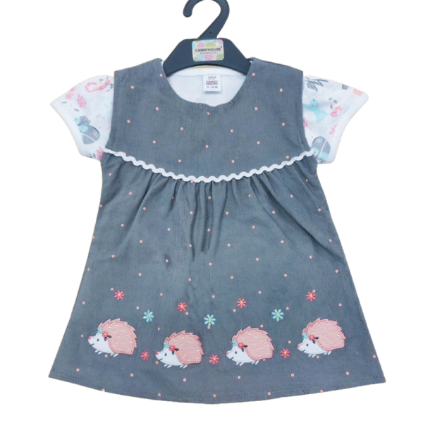 Baby girls casual summer outfit grey