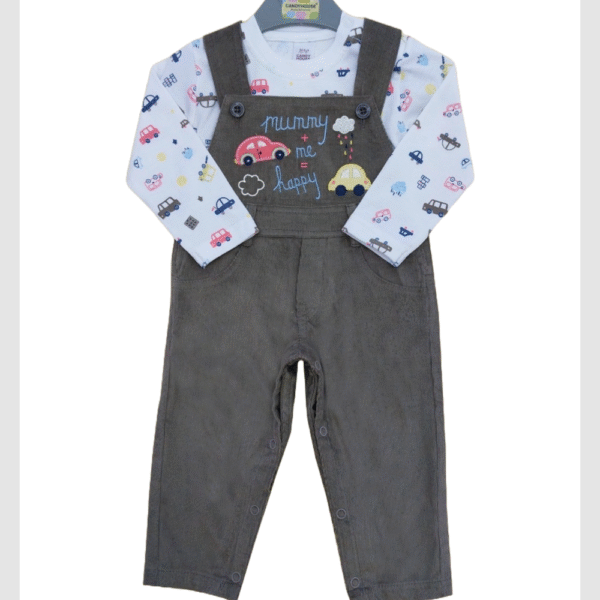 2pcs / Baby boys dungaree set like romper type