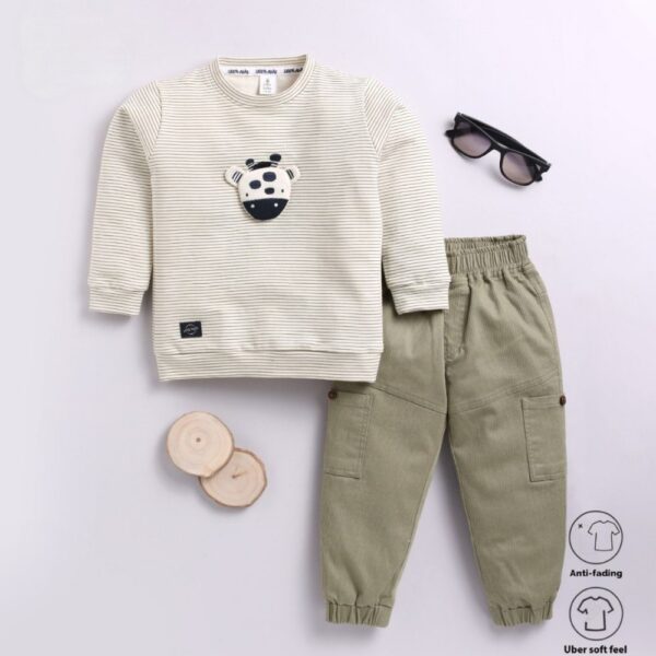 Baby boys cow quest childrens ensemble (Green)