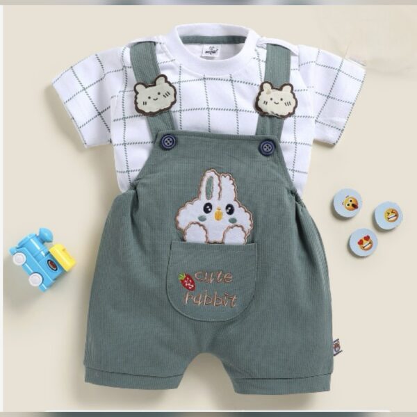 Strawberry bunny adventure (green) 2pcs