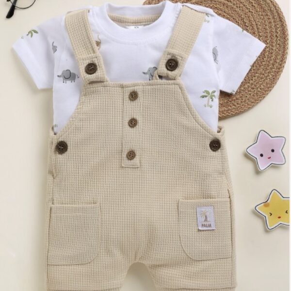 The tiny trekker ensemble (Cream) 2pcs