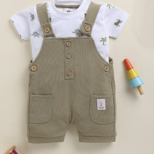 The tiny trekker ensemble (Green) 2pcs