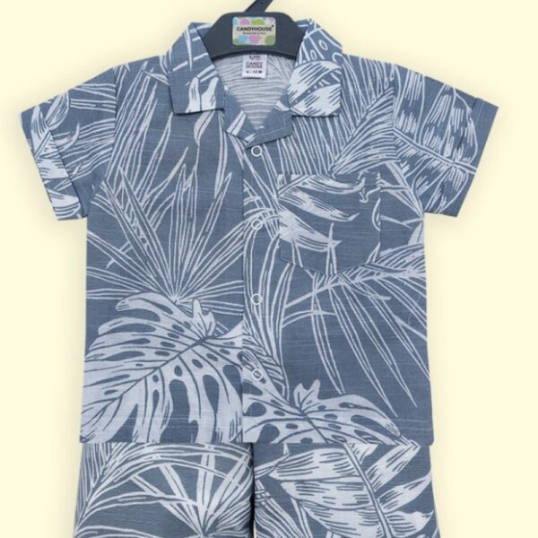 Star boy leefe printed (Grey) shirt with short