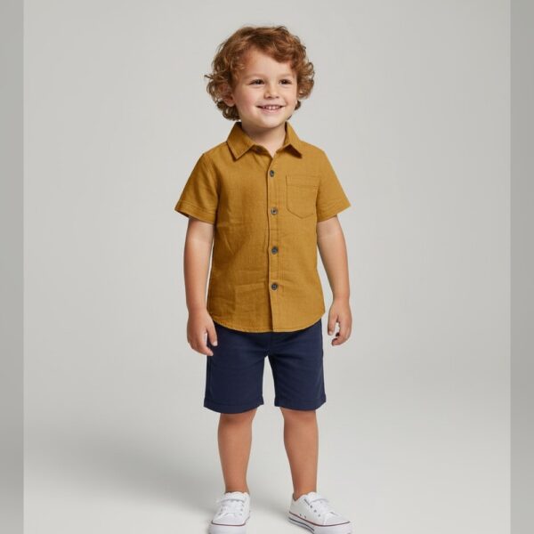 Classic light brown(yellow) button up /casual shirt