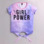 Blue Text Printed Tees