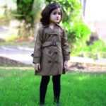 Girls Brown Full-Sleeve Solid Casual Dress