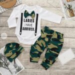 Boys White Text Print Onesie and Pant Set with Cap