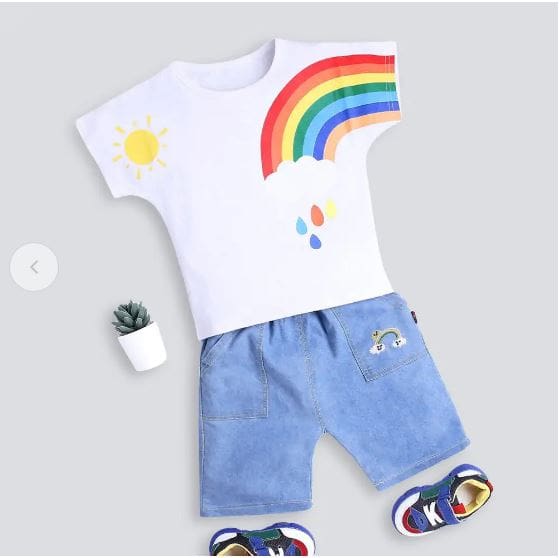 1758574543_1734852273_1730026748_1715447158_1-88.jpg Boys White Graphic Print T-Shirt And Capri Shorts Set - Image 1