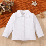 Baby Boy Button Front Solid Shirt