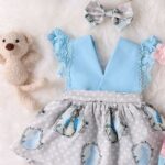 Rabbit Printed blue cute onesie