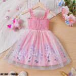 Pink unucorn printed stylish dress