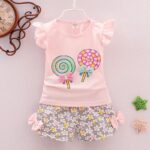 Baby Pink  lollipop  Stlish girls Top and shorts