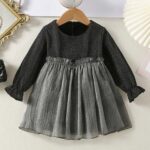 Girls Black Solid Full-Sleeve Casual Top