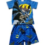 Blue Batman printed tshirts and shorts set