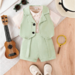 Baby (Boy) Elegant Gentleman Vest Three Piece Set For Summer
