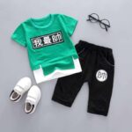 Baby boy/ casual green t-shirt with pant/2pcs