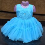 Baby girl party frock blue