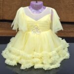 baby girls little star new fashion party frock (yellowcolour)