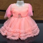 baby girl new fashion party frocks Orange