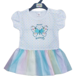 Baby girls / blossom elegance off-shoulder Elven garden fantasy frock multicolour