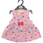 Baby girls butterfly outfit cotton comfort casual frock (pink)