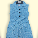 Baby girls sleeveless romper kit Blue