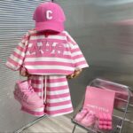 Baby girls casual wear / candy stripe ensemble outfit
