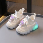 Kids luminous sneakers - light shoes (white)