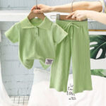 Baby girls coordinating t-shirt with pant (2pcs)green
