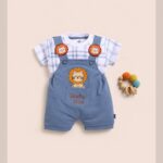 Lucky Lion Romper Set  Lion Blossom Bonanza (Blue) 2pcs
