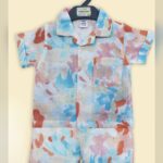 The floral printed casual outfit / 2pcs