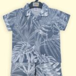 Star boy leefe printed (Grey) shirt with short