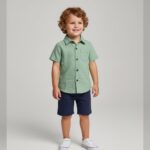 Classic dark green button up /casual shirt