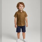 Classic dark brown button up /casual shirt